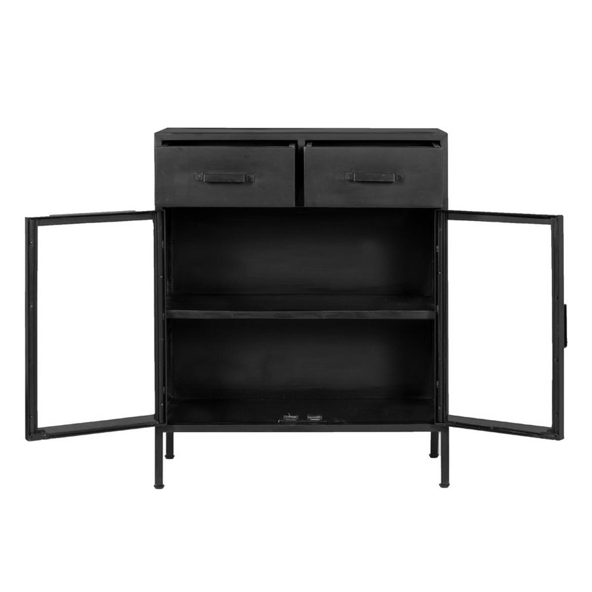 KONSOLENTISCH aus Metall 75x35x90 cm, schwarz - Schwarz, Metall (35/75/90cm) - Giga Meubel
