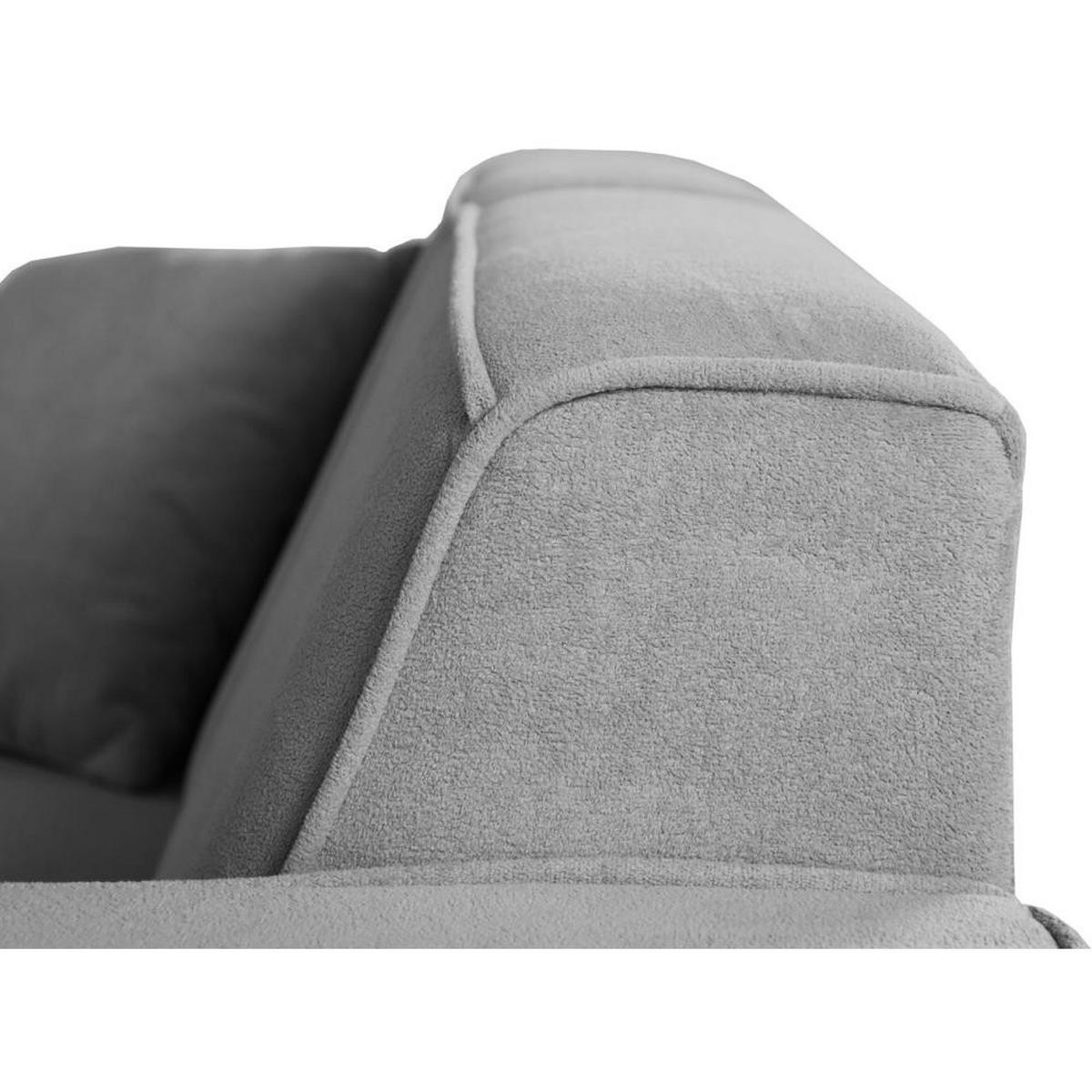 3-SITZER SOFA Pedro ohne Schlaffunktion hellgrau - Hellgrau/Schwarz, Textil (215/75/88cm) - Beautysofa