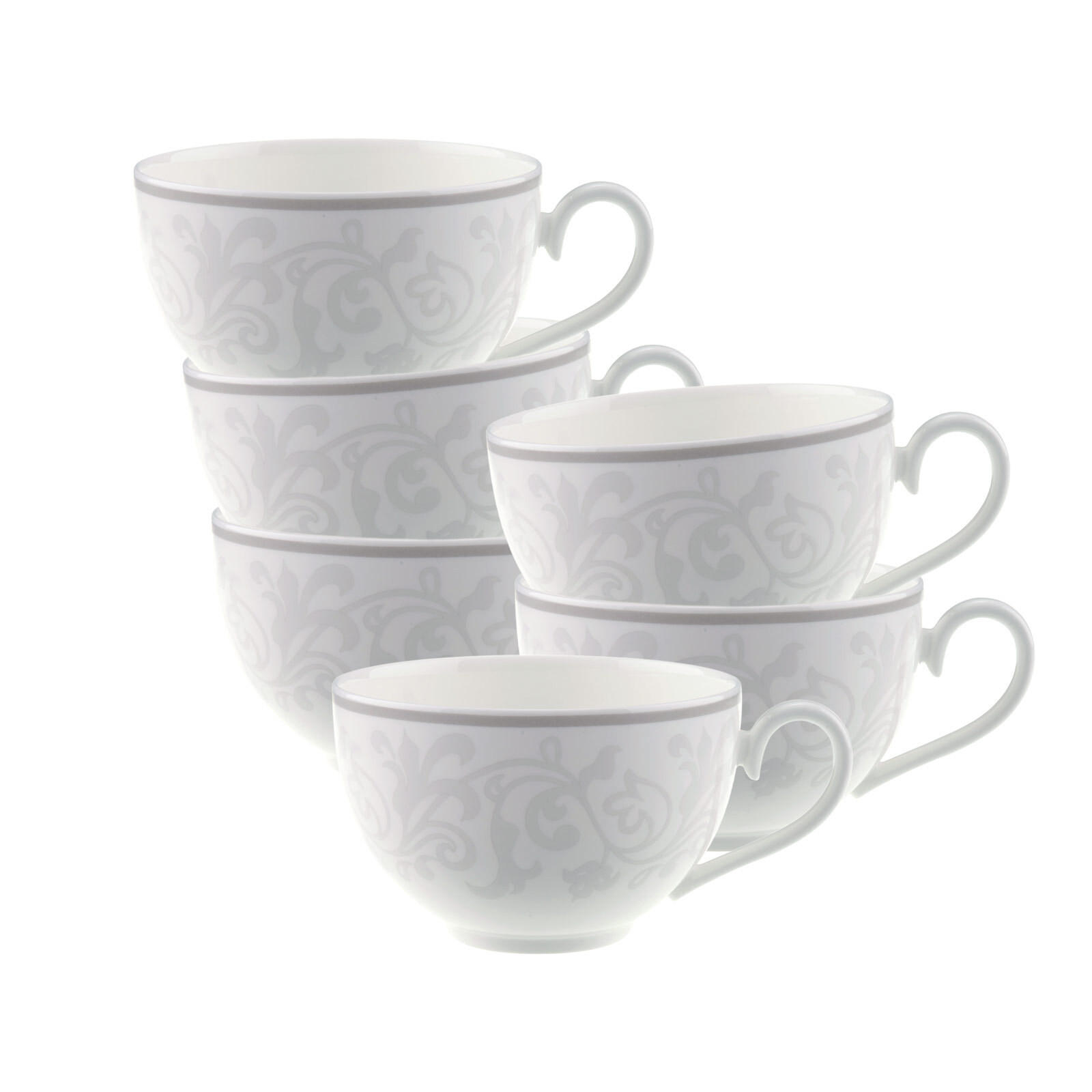 CAPPUCCINOTASSEN Gray Pearl weiß 310 ml 6er Set - Weiß, Keramik (0.31L) - Villeroy & Boch
