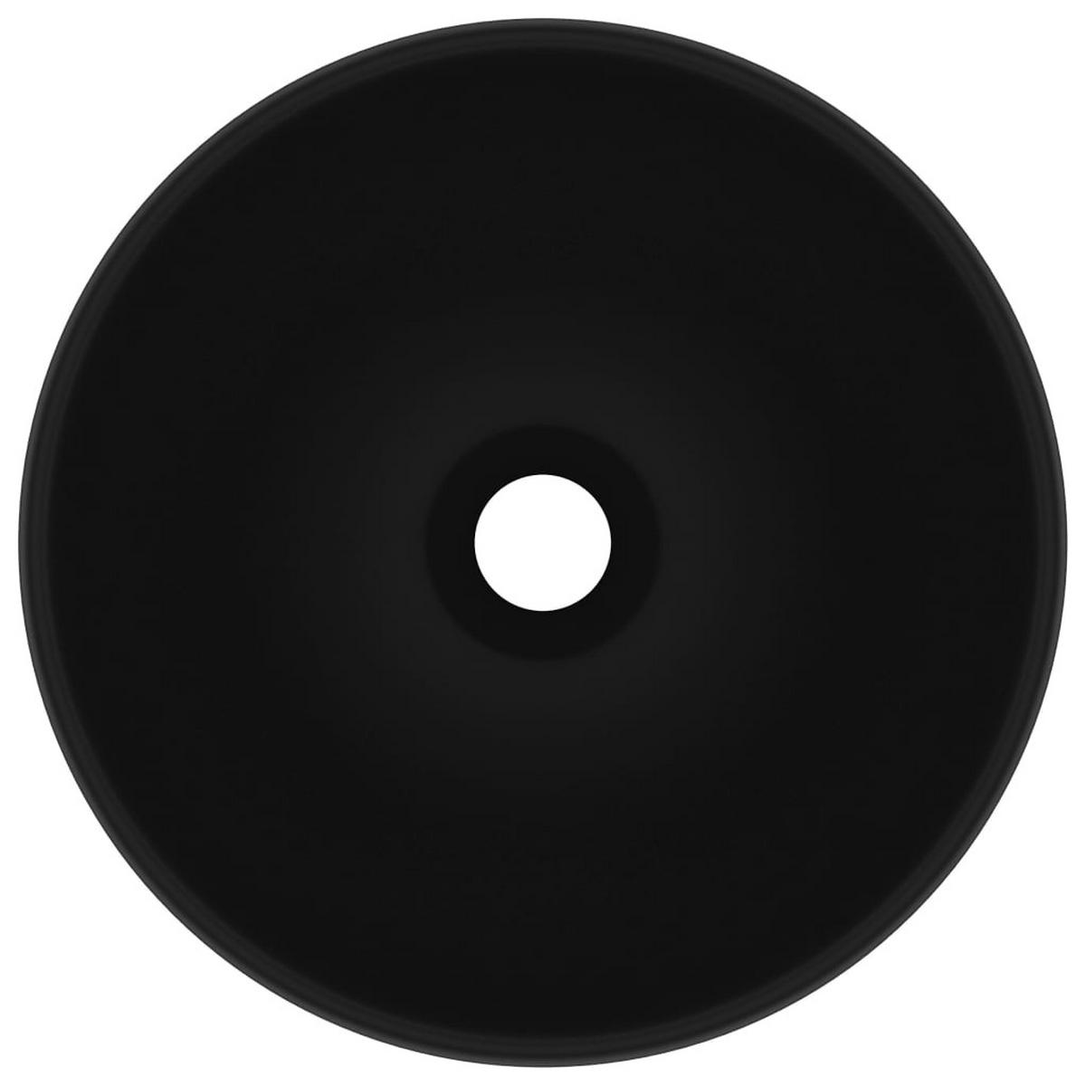 WASCHBECKEN Luxus Rund Matt Schwarz 32,5/14 Cm Keramik - Schwarz, Keramik (32.5/14/32.5cm) - vidaXL