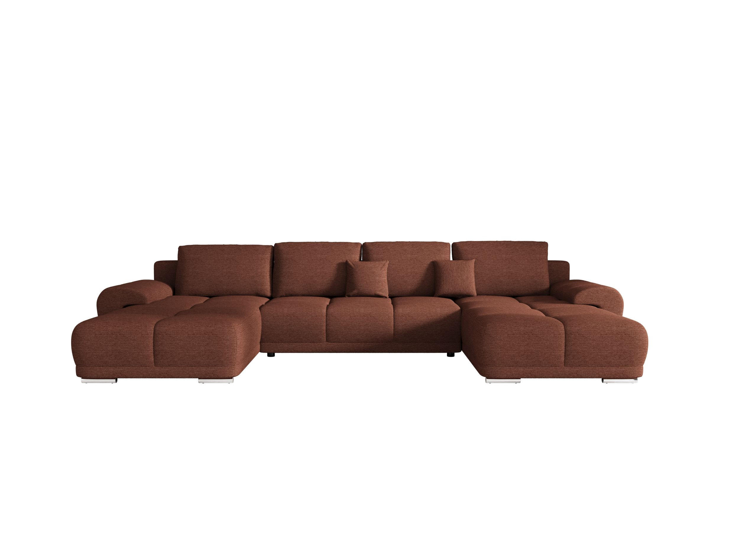 ECKSOFA BEGA U Links ARAGON 59 mit Schlaffunktion - Hellbraun, Textil (372/87/185cm) - Bedante