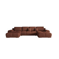 ECKSOFA BEGA U Links ARAGON 59 mit Schlaffunktion - Hellbraun, Textil (372/87/185cm) - Bedante