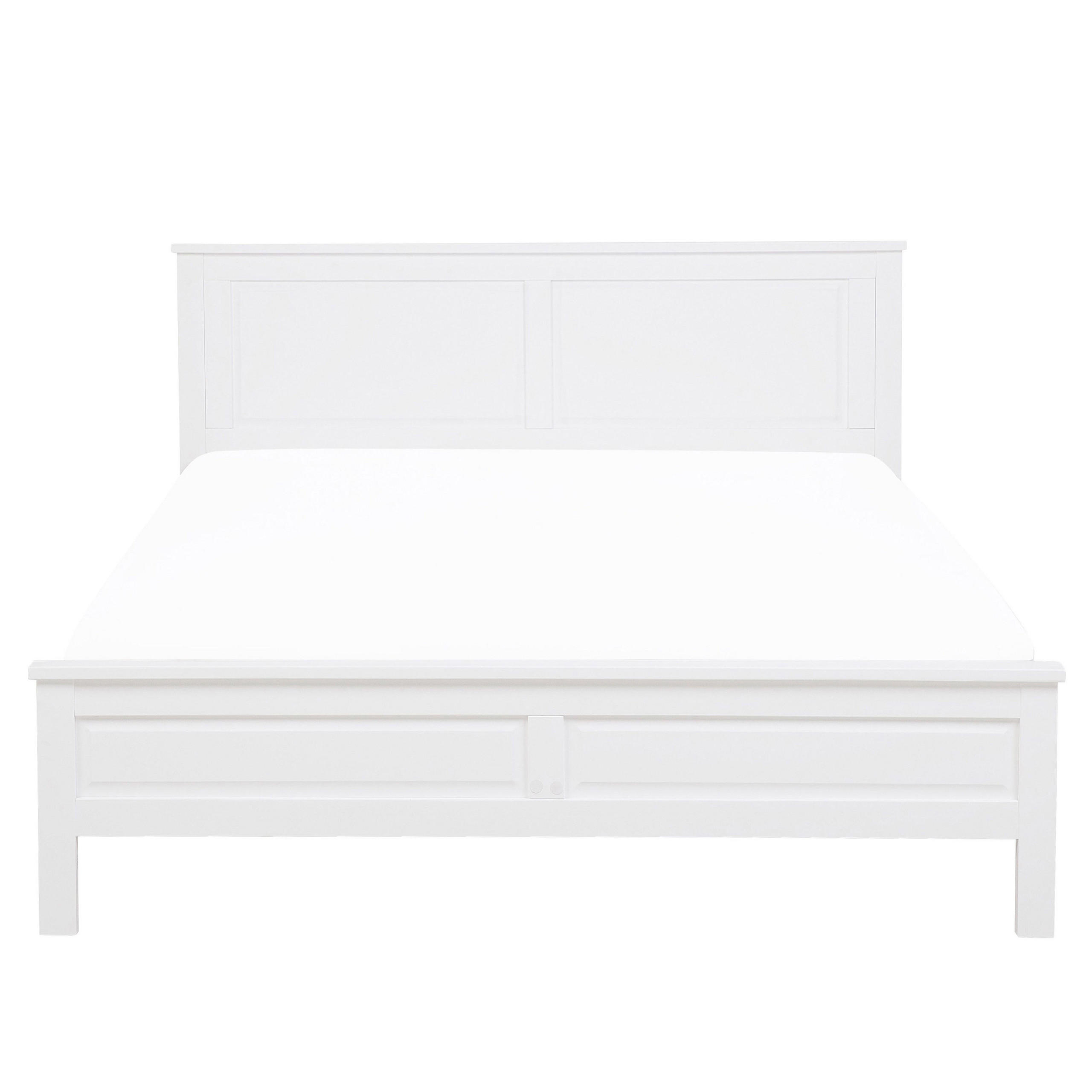 HOLZBETT 140/200cm Weiß Olivet - Weiß, Holz (140/200cm) - Beliani