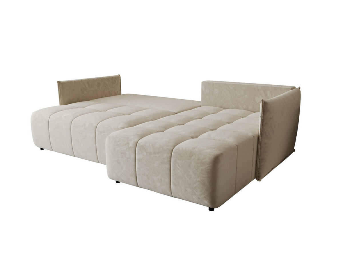 ECKSOFA mit Schlaffunktion ONIL L Monolith 02 Rechts - Beige, Textil (245/175cm) - Bedante