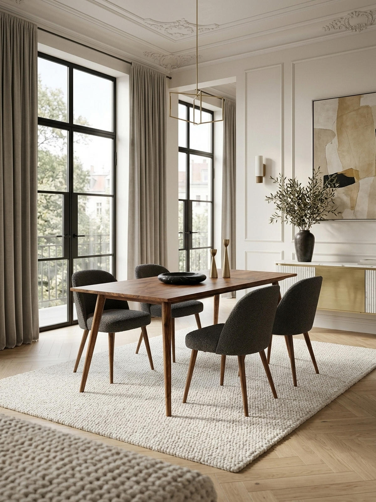 ESSTISCH Massivholz Braun Landhausstil Handgefertigt, Braun 120x60x76 cm - Braun, Holz (60/120/76cm) - KADIMA DESIGN