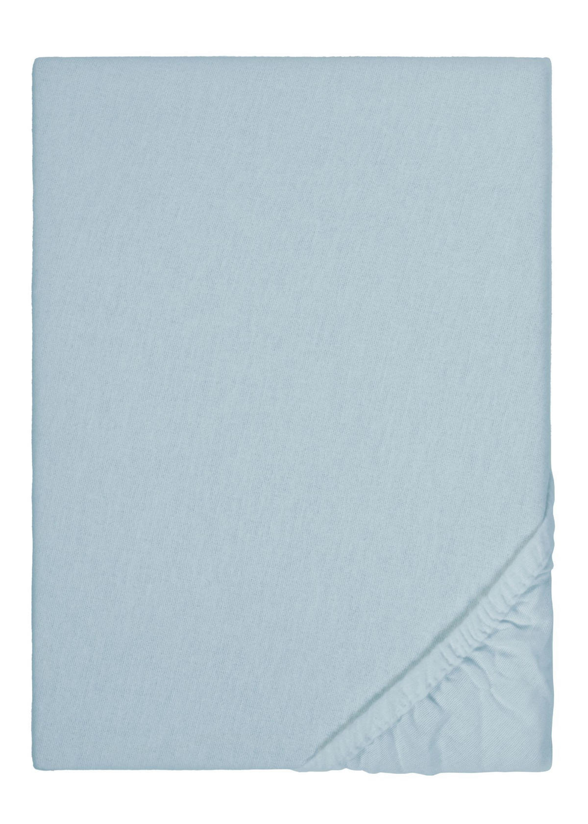 SPANNBETTTUCH Biber taubenblau, 140x200 cm - 160x200 cm - Blaugrau, Textil (160/200cm) - biberna