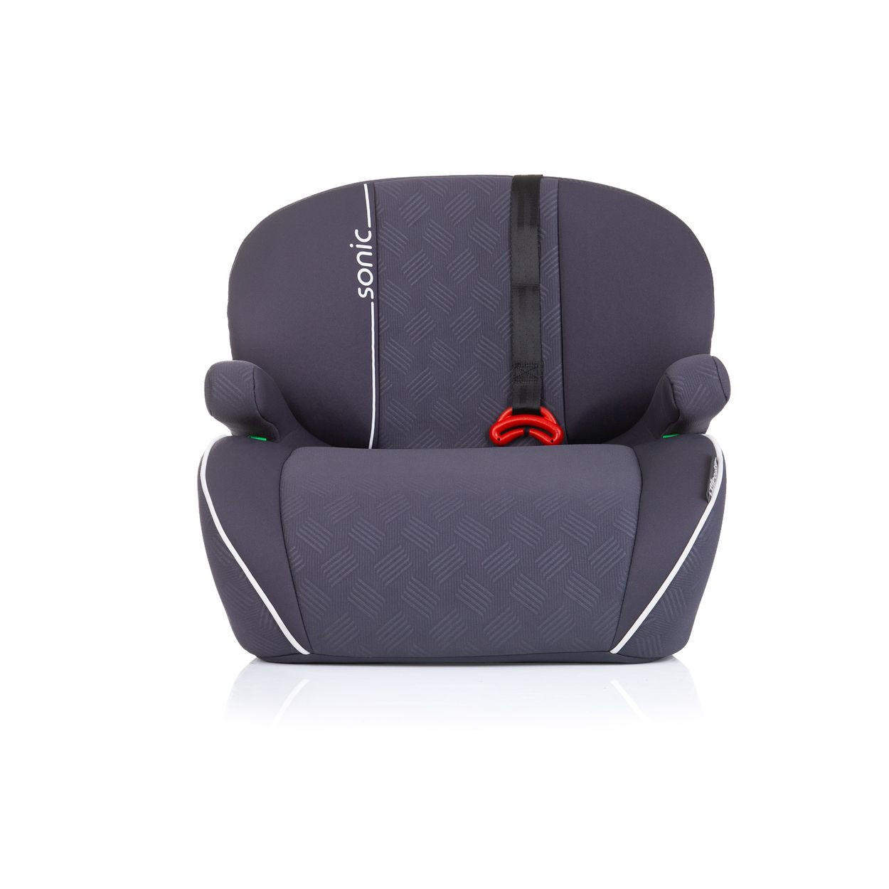 SITZERHÖHUNG Sonic dunkelgrau Isofix, i-Size, 125-150 cm, Armlehne - Grau, Kunststoff (44/38/49cm) - Chipolino