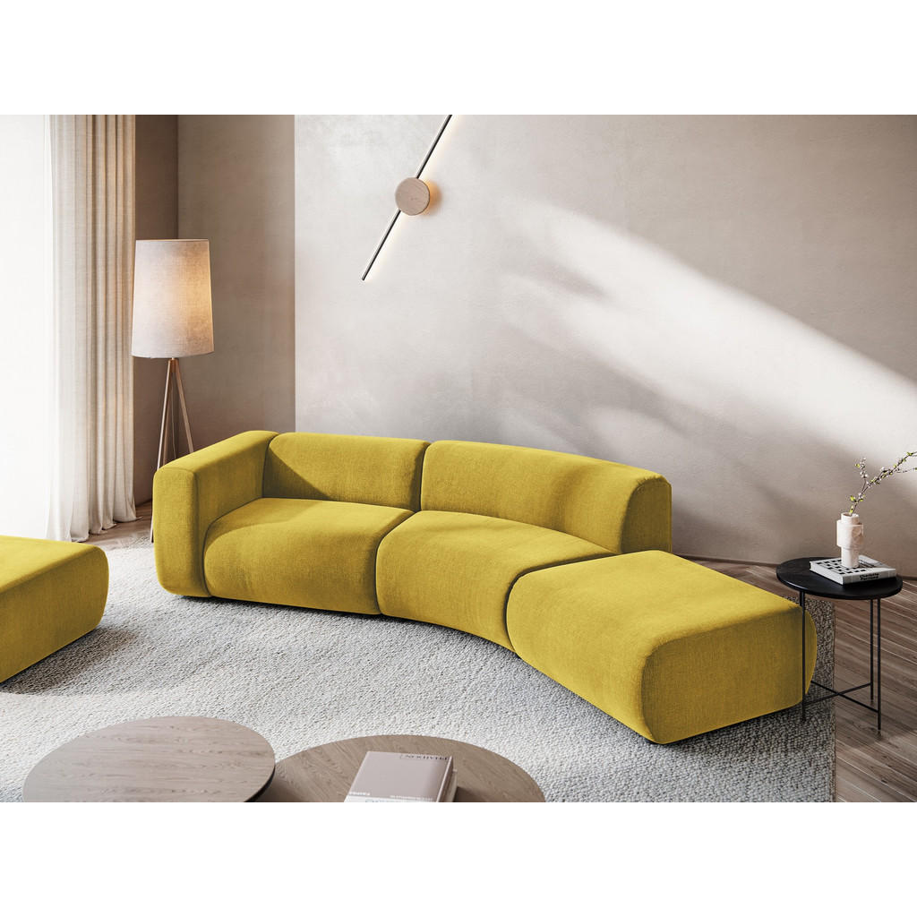 Thumbnail - Makamii 4-Sitzer-Sofa, Currygelb, Textil, Füllung: Schaumstoff, 335x70x166 cm, Made in EU, Wohnzimmer, Sofas & Couches, ...