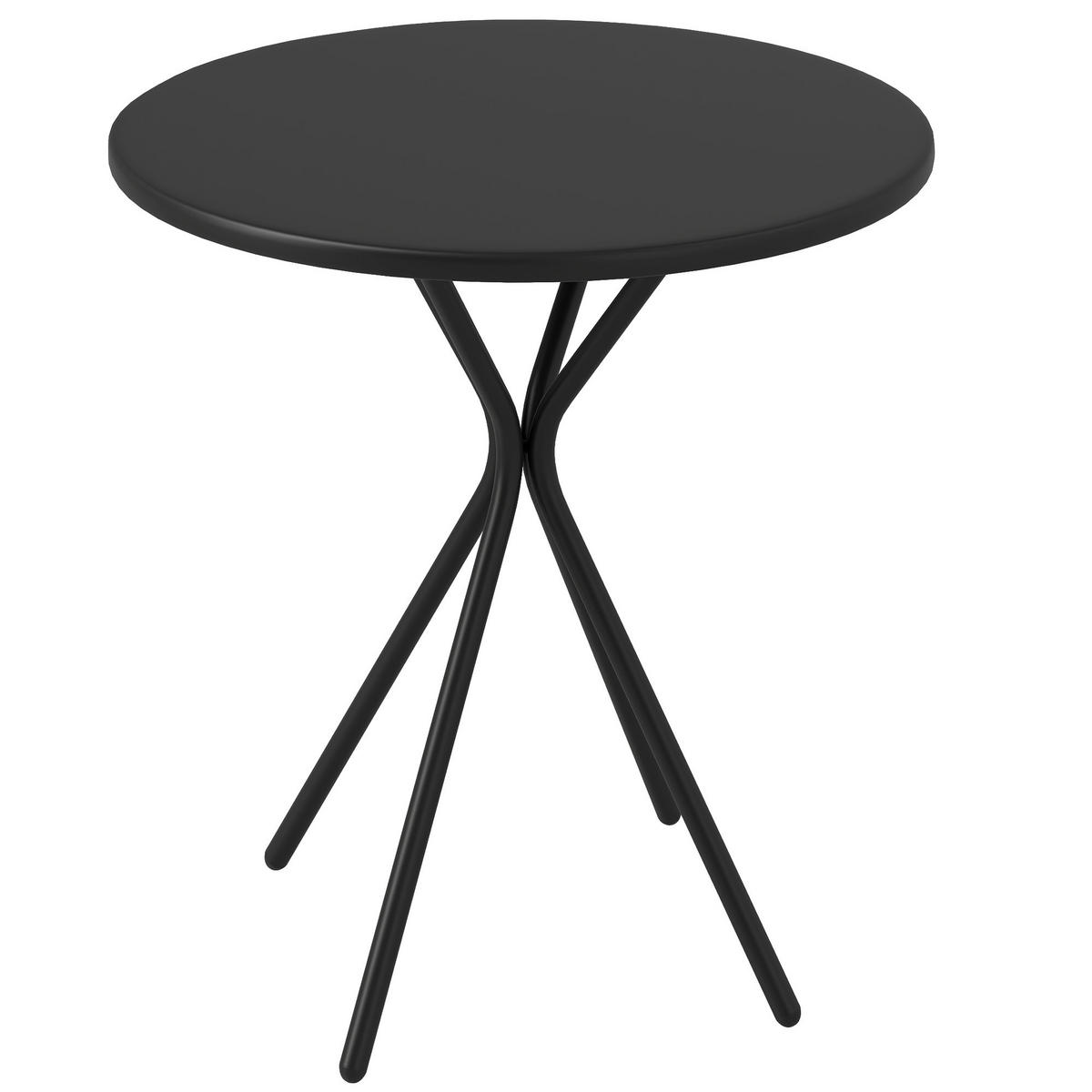 GARTENTISCH DE-14134 Ø60 cm Schwarz - Schwarz, Metall (60/60/70cm) - ComfortXL