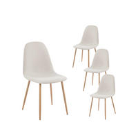 ESSZIMMERSTUHL Elia Beige 44 cm x 84 cm 4er-Set - Beige, Leder (44/84/52cm) - Klast Home