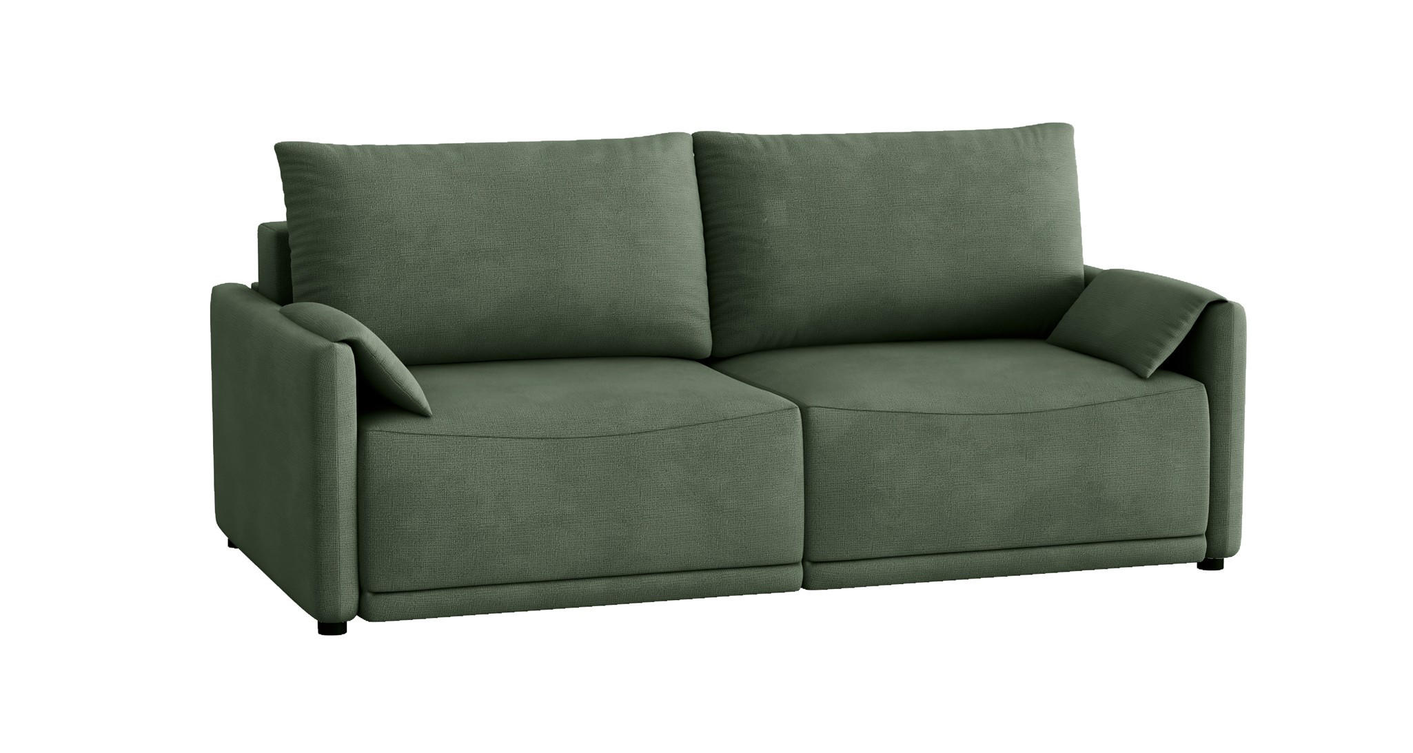 SCHLAFSOFA Mirena - Grün, Holzwerkstoff/Textil (215/100/112cm) - Fun Möbel