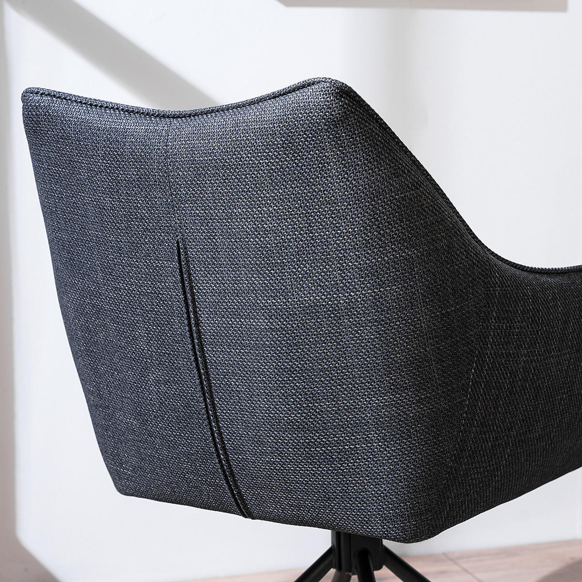 ARMLEHNENSTUHL - Drehbar - Anthrazit, Textil (63/88/62cm) - home24