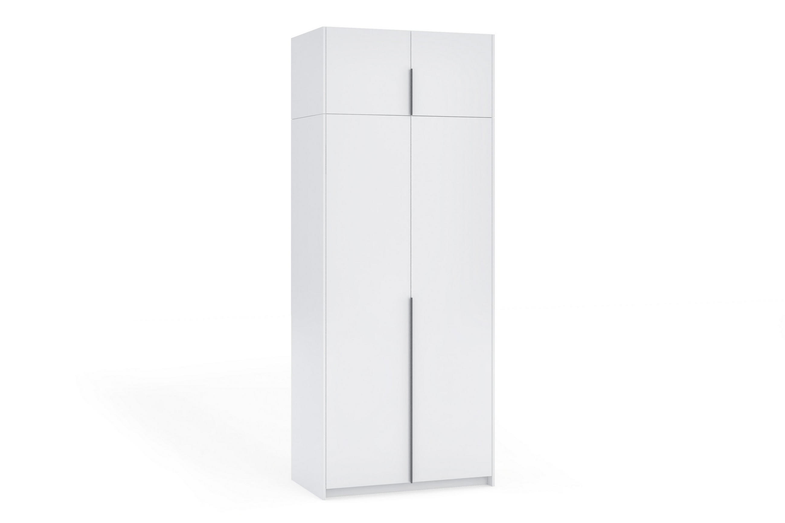 DREHTÜRENSCHRANK AMARA 100/250/58cm 2-türig Weiß - Weiß, Holzwerkstoff (100/250/58cm) - MASSENO