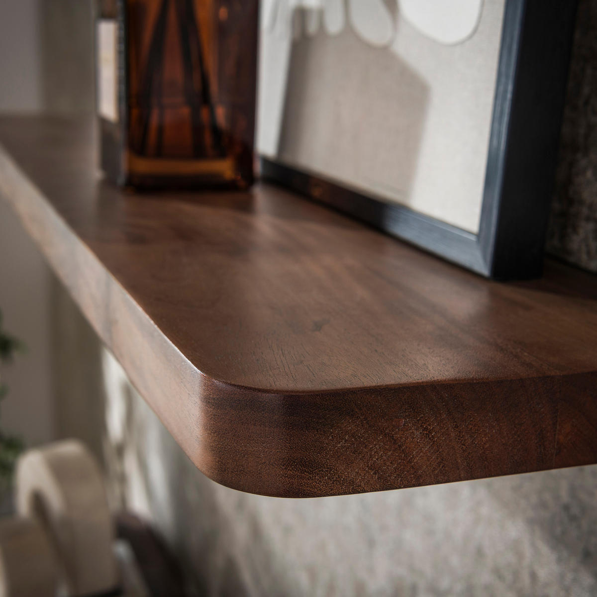 WANDREGAL Carve - Braun - 20/120/4 cm - Braun, Holz (120/4/20cm) - Hoyz Collection