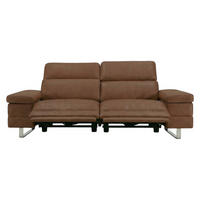 3-SITZER Sofa Virage Echtleder mit 2 x Relaxfunktion Cognacbraun - Cognac, Leder/Metall (212/75/109cm)