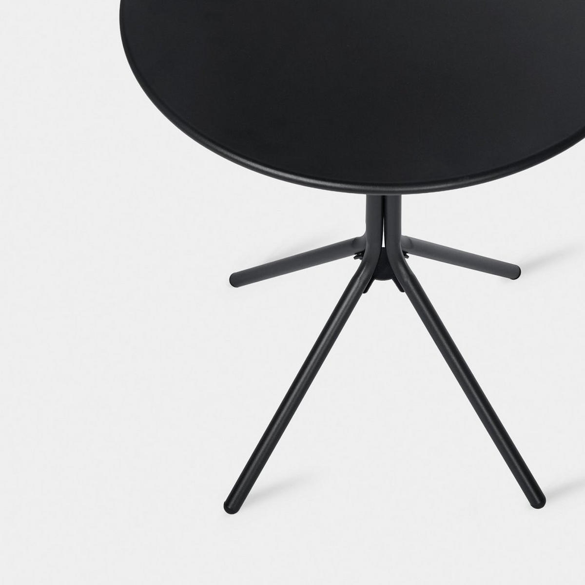 GARTENTISCH Kasem Schwarz 60 cm x 71 cm - Schwarz, Metall (60/60/71cm) - Klast Home