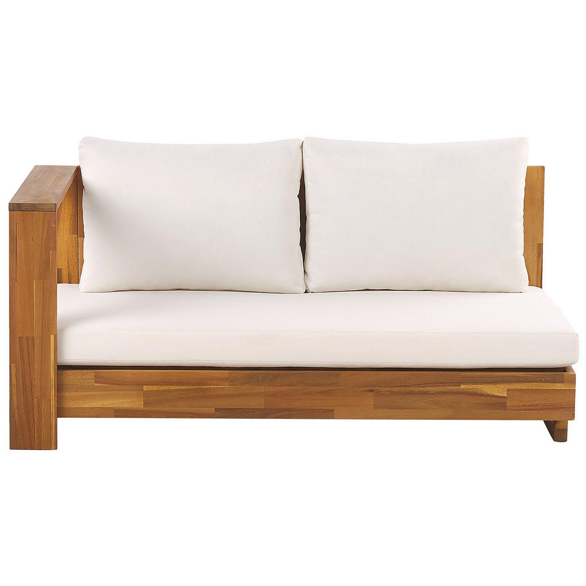 LOUNGE-SET 5-Sitzer hellbraun linksseitig Marettimo - Hellbraun, Holz - Beliani