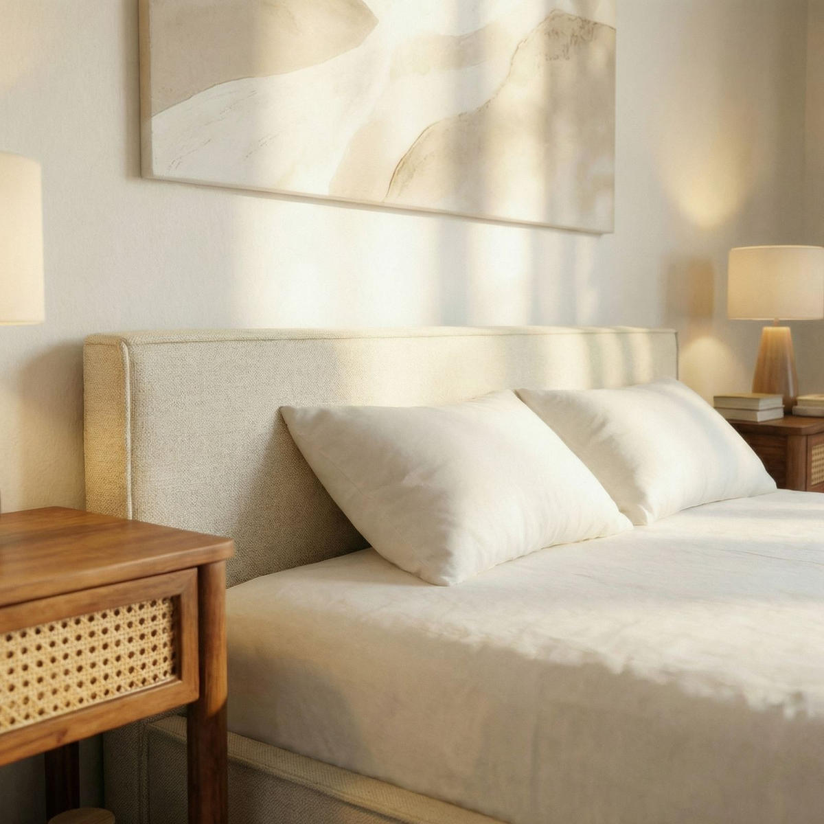 POLSTERBETT PESARO 160x200 cm cremeweiß - Creme, Textil (160/200cm) - IDIMEX