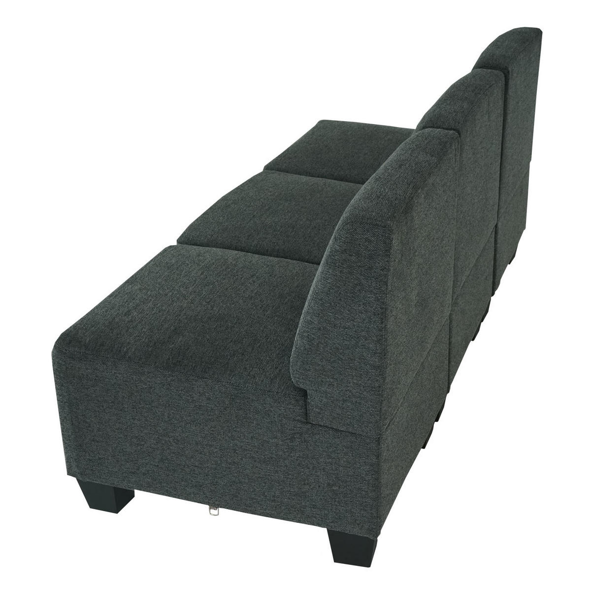 3-SITZER SOFA COUCH MODULAR Anthrazit - Anthrazit, Textil (171/76/72cm) - MCW