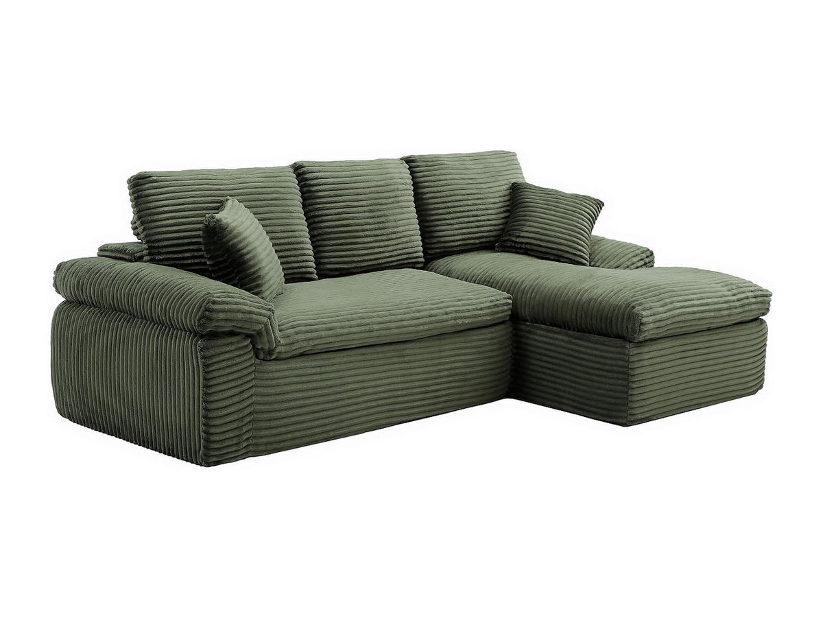 SOFA - 3 Personen - samt - khaki Dorepa - Schlammfarben, Textil (246/101cm) - Vente-Unique
