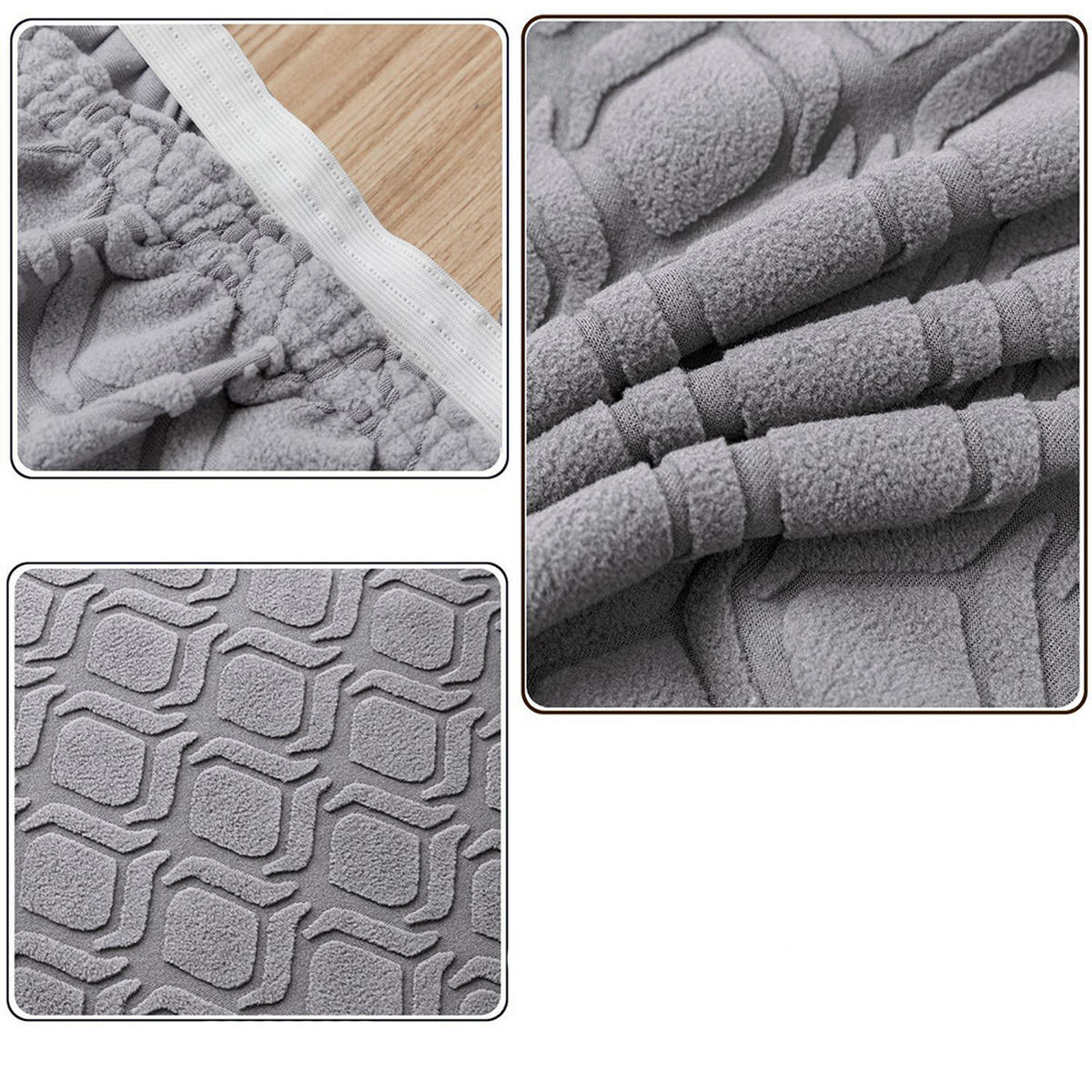 STUHLHUSSE Stretch Stuhlbezug 4 Stück - Hellbraun, Textil (18/25cm) - Coonoor