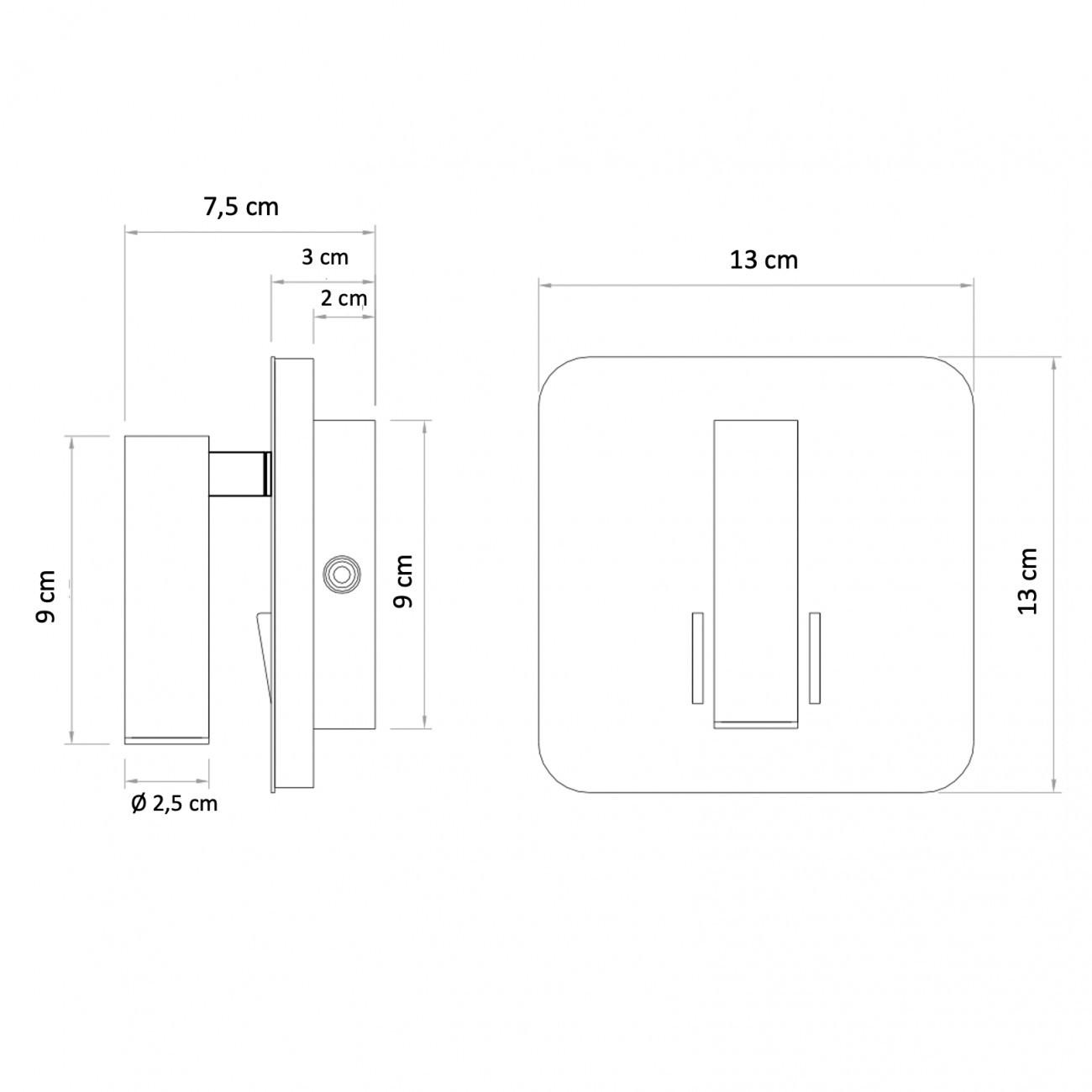 WANDLEUCHTE Bilbao, Weiß, 13cm - Weiß, Metall (13/13/13cm) - KOSILUM