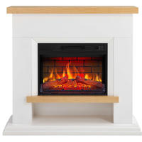 ELEKTROKAMIN Shelford AF23BS Weiß – Breite 96 cm, 3D-Flammeneffekt, LED-Beleuchtung, Heizfunktion - Weiß, Glas/Holzwerkstoff (114/104/31cm) - ArtiFlame