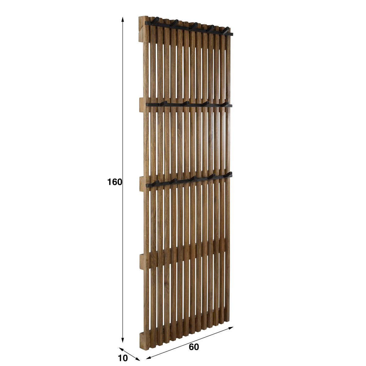 WANDGARDEROBE Tweak Braun 10/60/ 161 cm - Braun, Holz (60/161/10cm) - Hoyz Collection