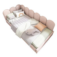 KINDERBETT Polsterbett 90/190 cm aus Samt mit 2 Schubladen Rosa - Rosa, Textil (90/190cm) - Modenvie