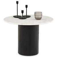 COUCHTISCH YAMUNA - Schwarz/Weiß, Holz/Naturmaterialen (60/60/42cm) - IDIMEX