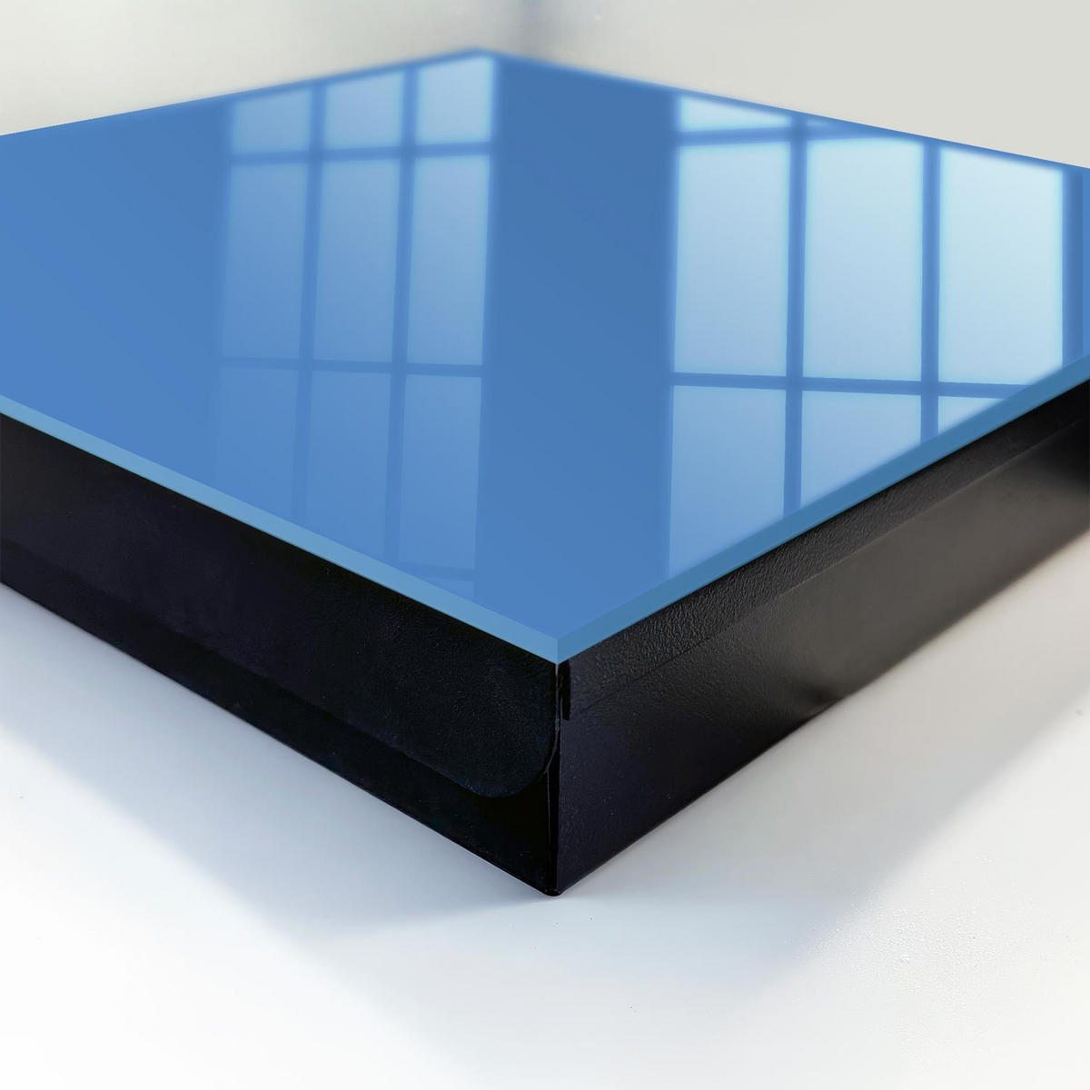 SCHLÜSSELBOX Schwarz 30x30 cm- Türöffnung nach rechts - Blaue Farbe - Blau, Metall (30/30/5cm) - TULUP
