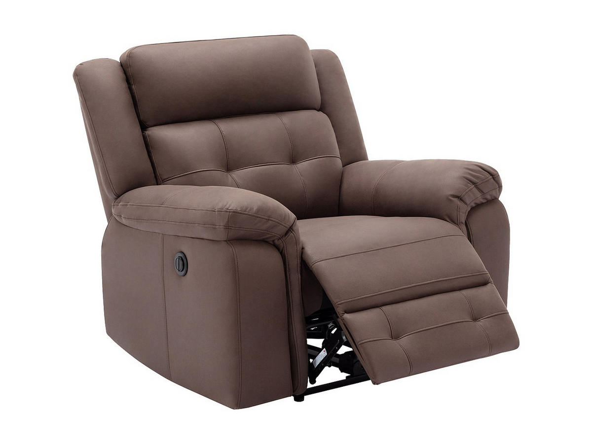 RELAXSESSEL - 1 Person - Stoff, Stoff - Braun - - Braun, Textil (103/102/97cm) - Vente-Unique