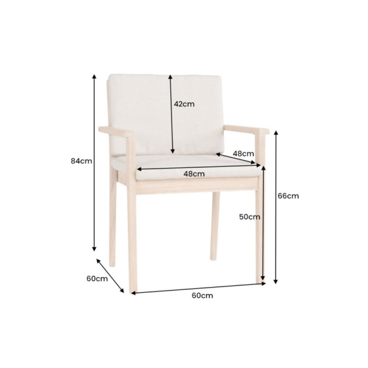 GARTENSTUHL KOPENHAGEN Akazie Natur - Braun/Grau, Holz (60/84/60cm) - riess-ambiente