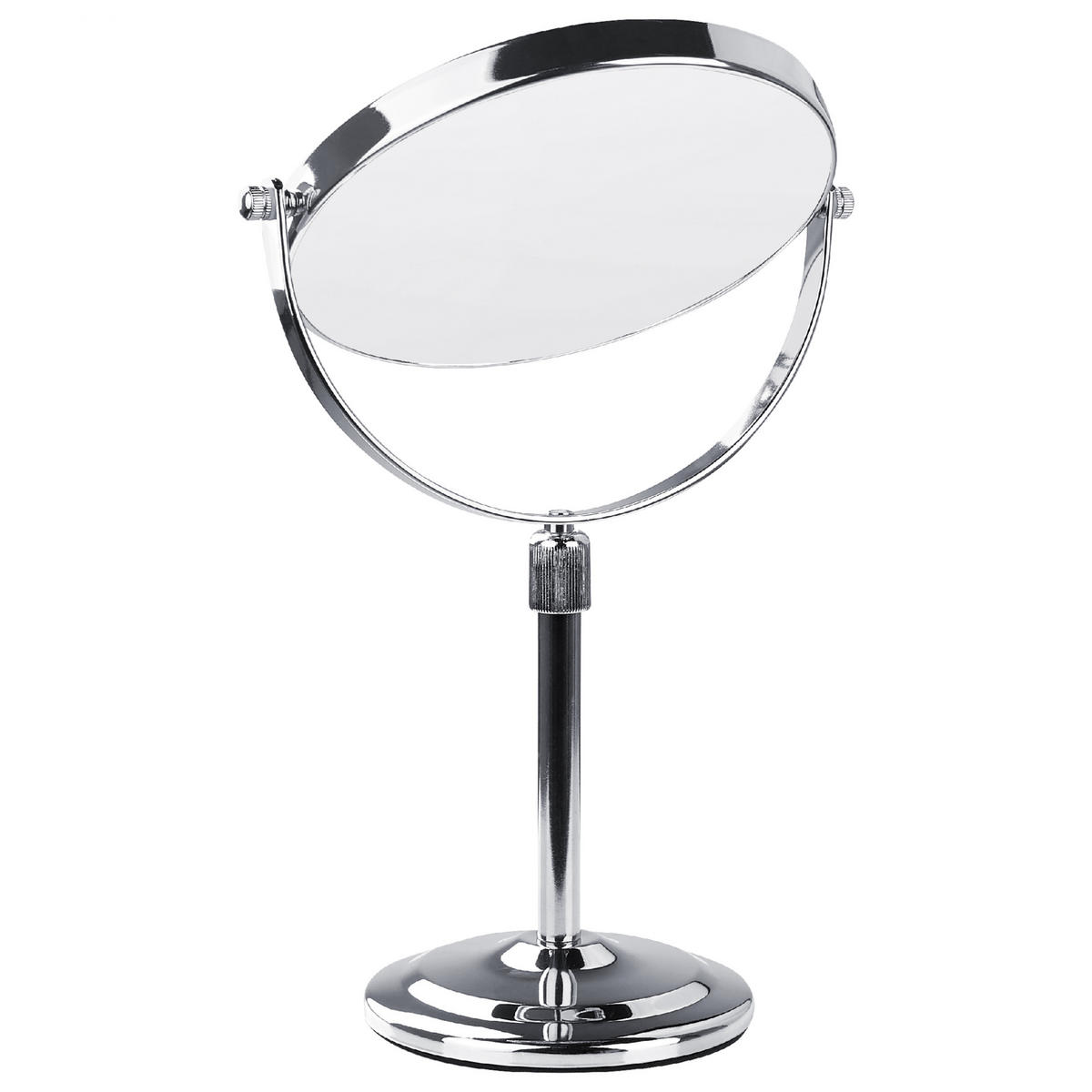 KOSMETIKSPIEGEL 20 cm Silber Aveyron - Silberfarben, Metall (38/13/20cm) - Beliani