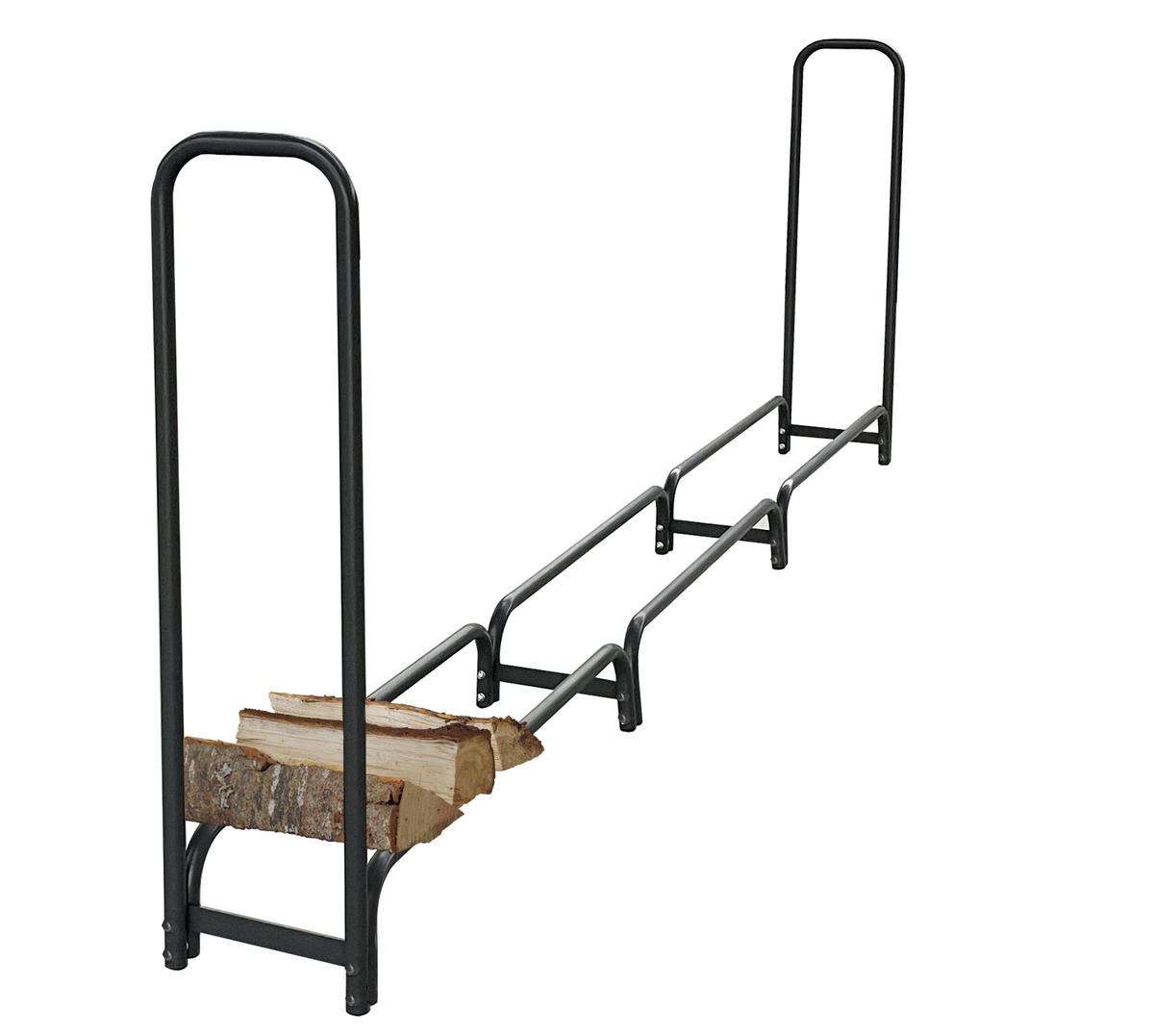 KAMINHOLZREGAL Außen 272x25x95 cm Metall Anthrazit 1 m³ / 1,5 SRM - Anthrazit, Metall (272/95/25cm) - QUICK STAR