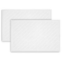 BADEMATTE, 2er-Set, 50x75 cm, 100% Baumwolle, Weiß - Weiß, Textil (50/70cm) - Zollner