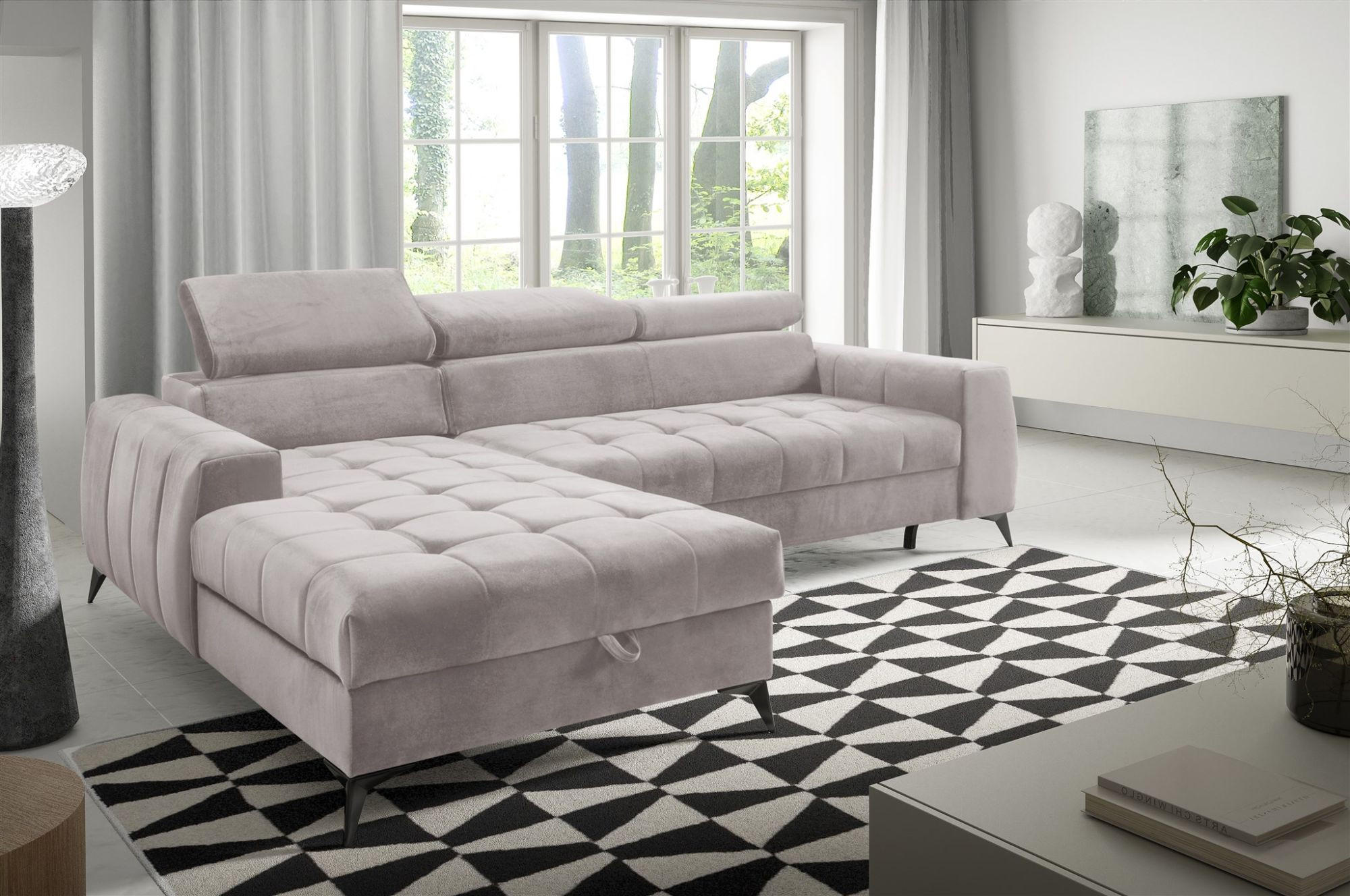 ECKSOFA Agnesa Xs In Salvador - Beige, Holzwerkstoff/Textil (260/200cm) - Fun Möbel