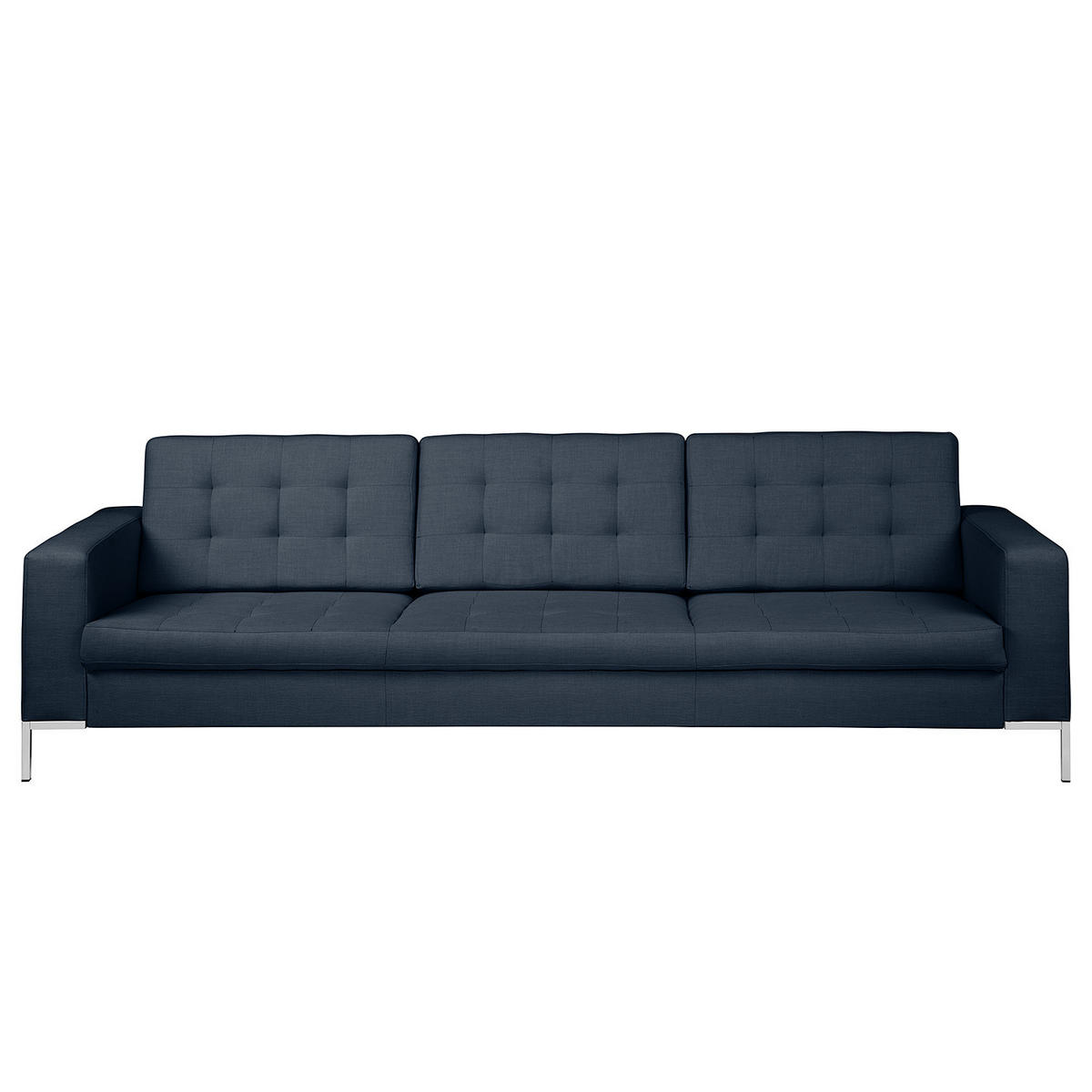 3-SITZER SOFA - Webstoff - Dunkelblau, Textil (248/80/87cm) - home24