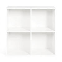 BÜCHERREGAL Weiß mit 4 offenen Fächern 59,6/29/59,8 cm - Weiß, Holzwerkstoff (60/60/29.5cm) - PANGIVO
