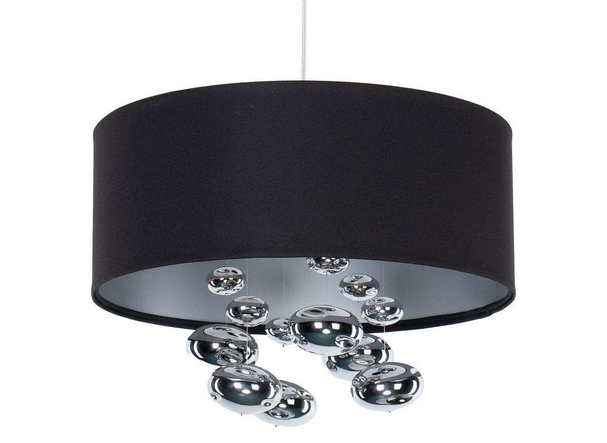 HÄNGELEUCHTE Schwarz 40/96 cm - Silberfarben/Schwarz, Kunststoff (40/1/96cm) - ONZENO