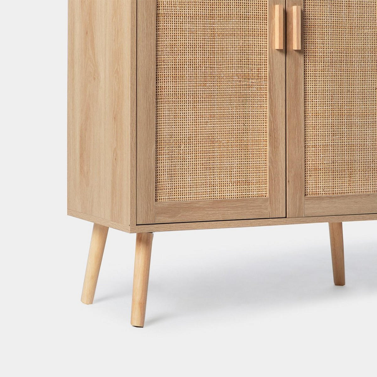 VITRINENSCHRANK DOPPELTER Tahiti Natürlich 80 cm x 110 cm - Naturfarben, Holzwerkstoff (80/110/34cm) - Klast Home