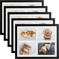 BILDERRAHMEN Galeria 10x15cm Schwarz (5tlg) - Schwarz, Holzwerkstoff (30/2/37cm) - BoMoe