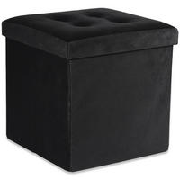 SITZBOX Ravello L mit Knöpfen Samt Schwarz - Schwarz, Textil (38/38/38cm) - Komodee