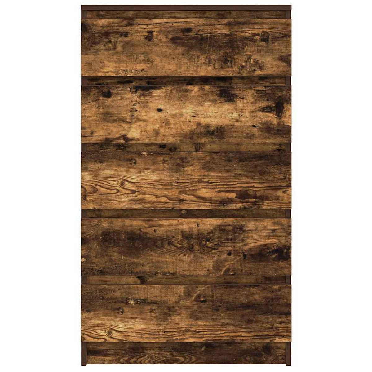 KOMMODE mit 5 Schubladen 60/36/103 cm aus Holzwerkstoff Räuchereiche Dekor - Dunkelbraun, Holz (60/103/36cm) - vidaXL