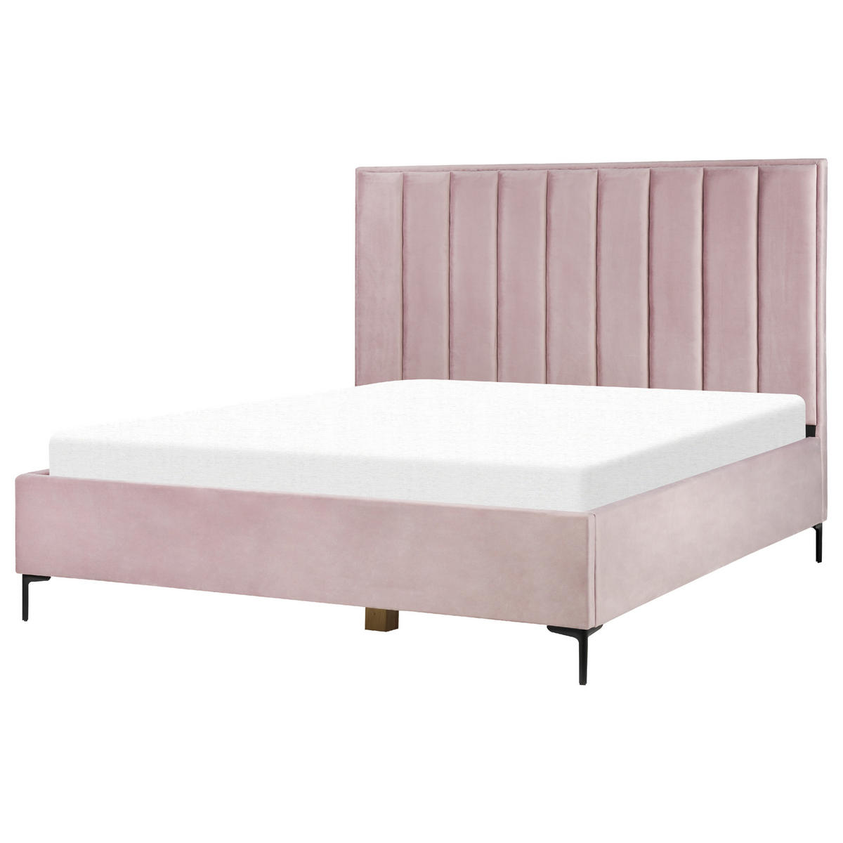 POLSTERBETT 180/200 cm Rosa Sezanne - Pink, Textil (180/200cm) - Beliani