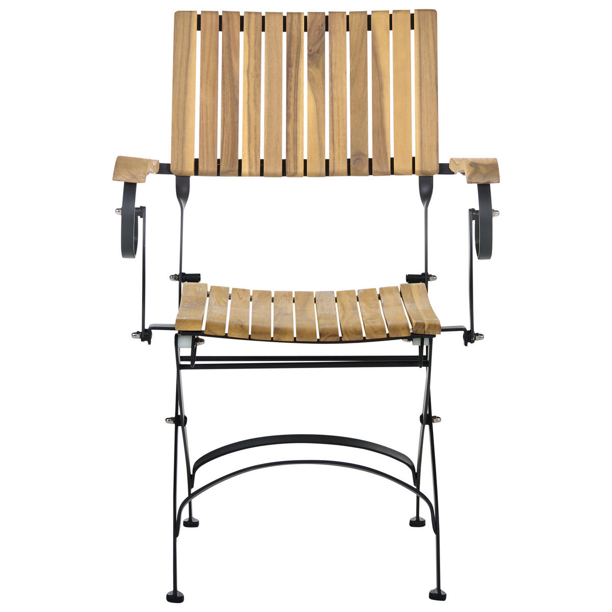 GARTENSTUHL 2er-Set Akazienholz Hellbraun Lascari - Hellbraun, Holz (45/89/42cm) - Beliani