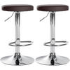 BARHOCKER 2er Set Lederlook braun - Braun, Textil/Metall (38.5/60/38.5cm) - CLP