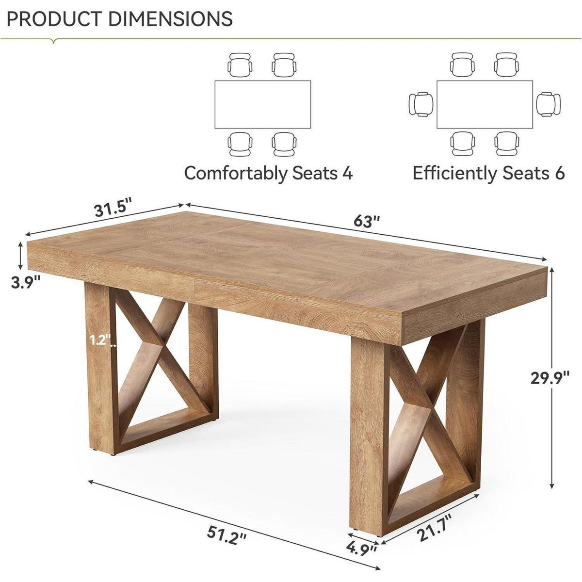 SCHREIBTISCH 160 x 80 x 75 cm Gelbbraun - Braun, Holzwerkstoff (80/160/75cm)