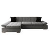 ECKSOFA Malwi, Seite: Links - Alufarben/Schwarz, Holz/Textil (278/161cm) - MIRJAN24
