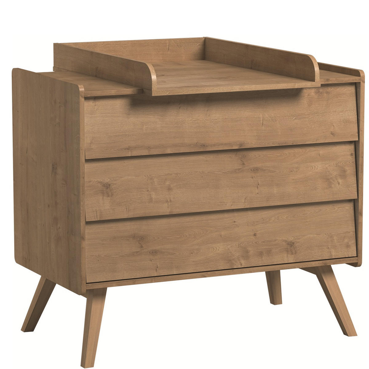 BABYZIMMER Vienna Set A - 4-teilig - Eiche - Eichefarben, Holzwerkstoff (100/200/58cm) - QMM TraumMöbel